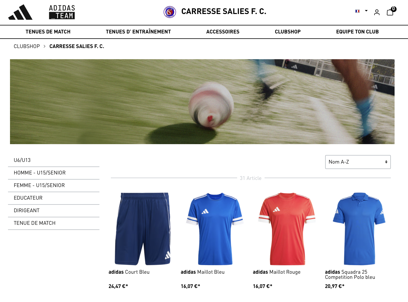 Boutique officielle du Carresse Salies FC